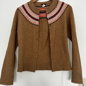 Vintage wool J. Crew Fair Isle cardigan
